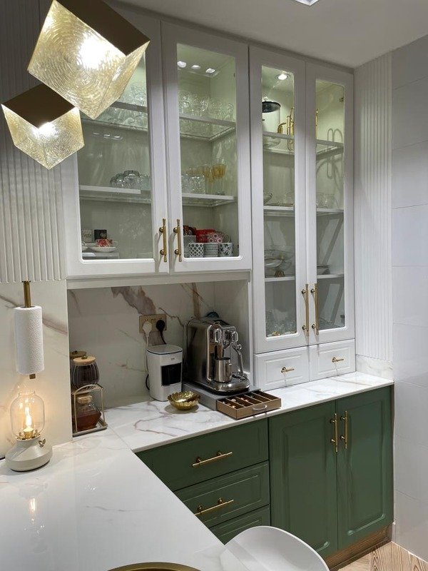 Hidden dishwasher behind matching cabinetry